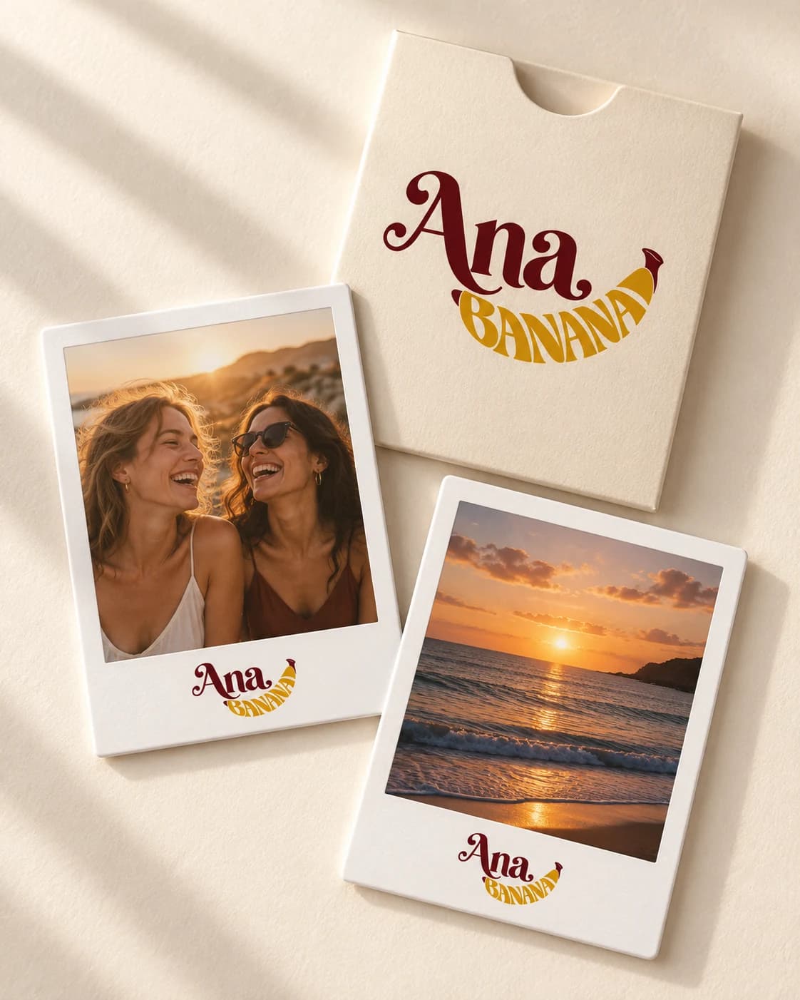 Estudo visual de foto ímãs personalizados sobre uma superfície clara